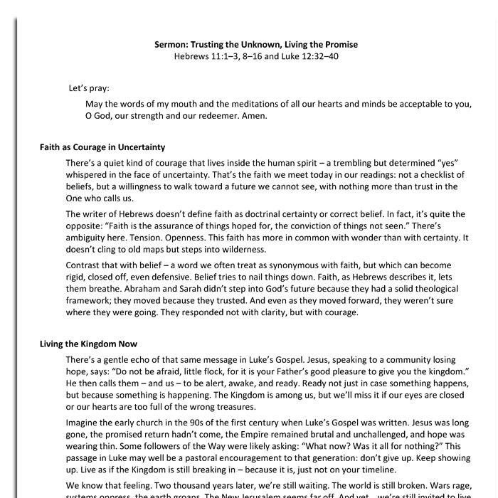 Worship at Hand
Complete Lectionary-Based Worship Services for Sundays in the Church Year
By Philip Garside
Pentecost 9 | 10 Aug 2025
Sermon