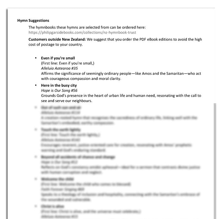 Worship at Hand
Complete Lectionary-Based Worship Services for Sundays in the Church Year
By Philip Garside
Pentecost 5 | 13 July 2025
Hymns