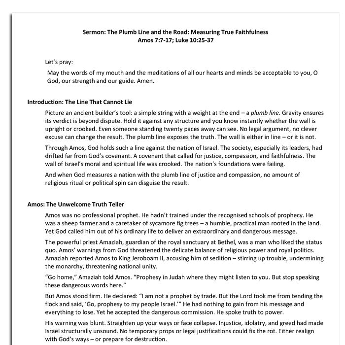 Worship at Hand
Complete Lectionary-Based Worship Services for Sundays in the Church Year
By Philip Garside
Pentecost 5 | 13 July 2025
Sermon