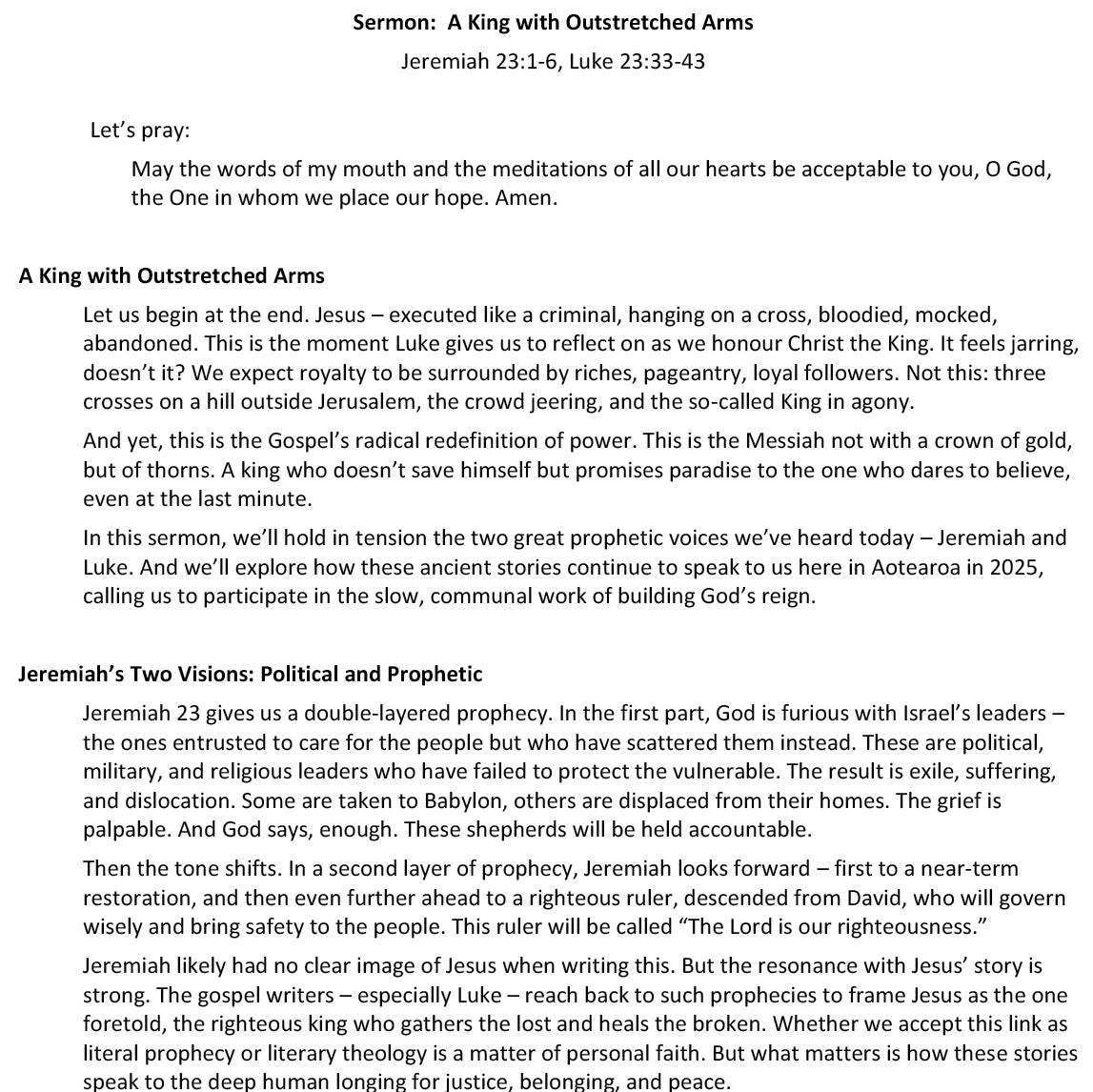 Worship at Hand
Complete Lectionary-Based Worship Services for Sundays in the Church Year
By Philip Garside
Reign of Christ | 23 November 2025
Sermon