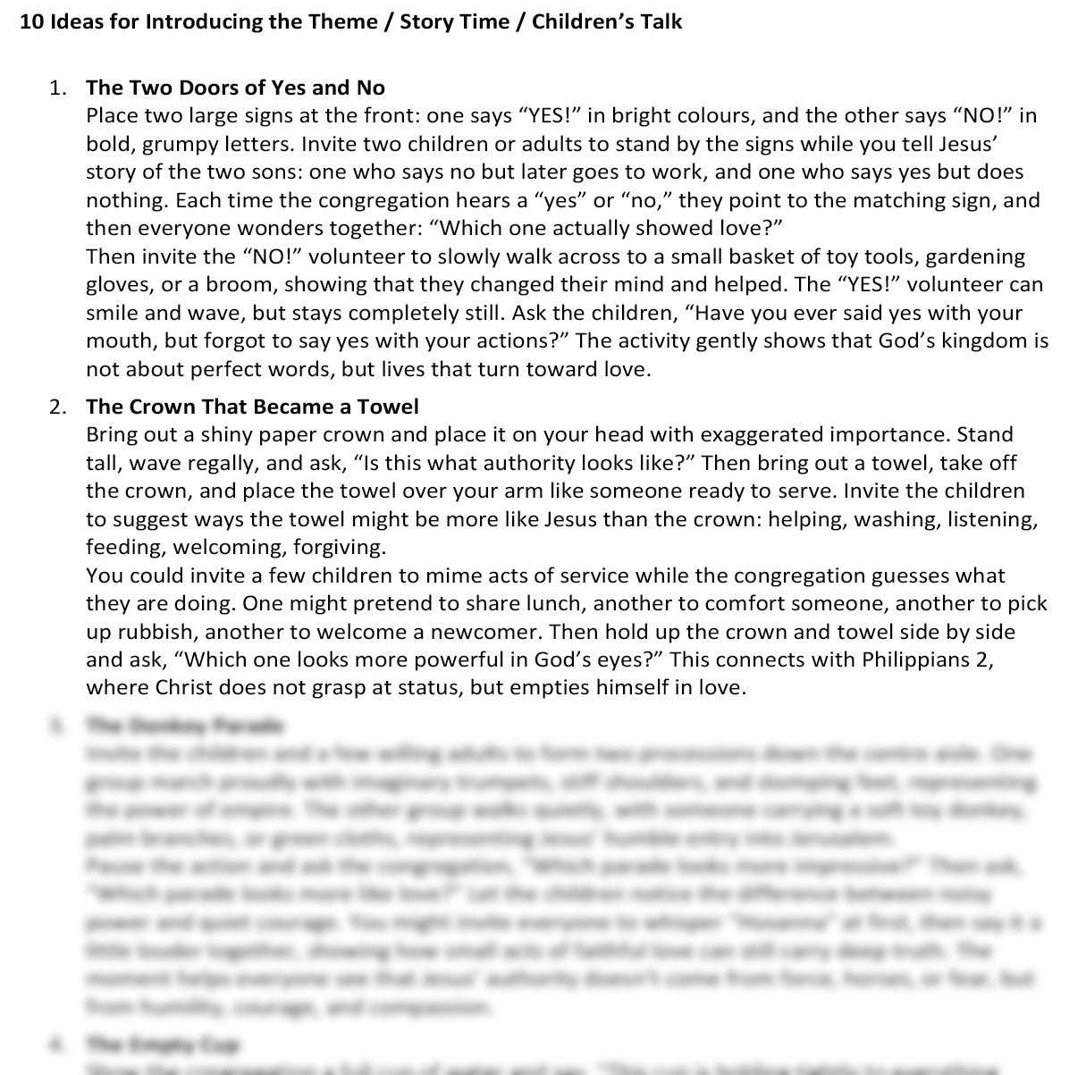 Worship at Hand
Complete Lectionary-Based Worship Services for Sundays in the Church Year
Digital download product
By Philip Garside
Pentecost 18 | 27 September 2026
Children's Talk ideas