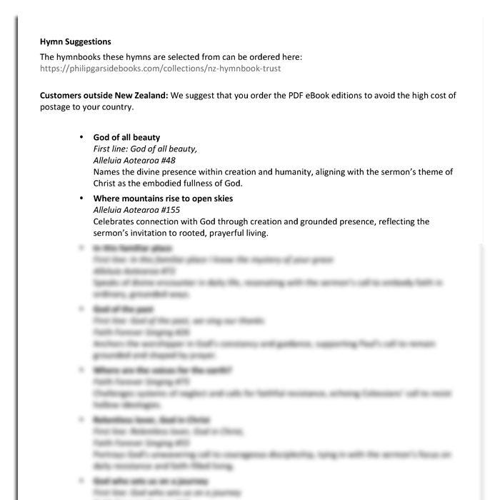 Worship at Hand
Complete Lectionary-Based Worship Services for Sundays in the Church Year
By Philip Garside
Pentecost 8 | 3 Aug 2025
Hymns