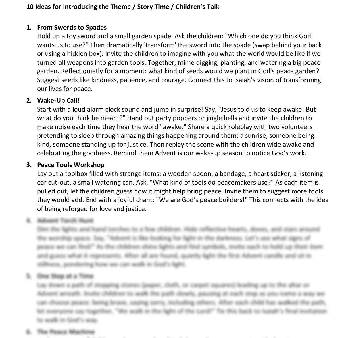 Worship at Hand
Complete Lectionary-Based Worship Services for Sundays in the Church Year
By Philip Garside
Advent 1 | 30 November 2025
Children's Talk