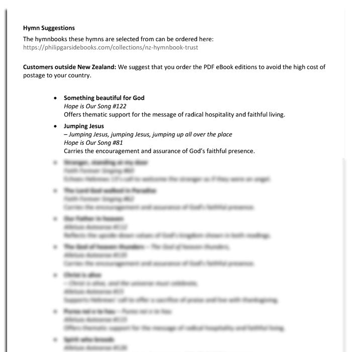 Worship at Hand
Complete Lectionary-Based Worship Services for Sundays in the Church Year
By Philip Garside
Pentecost 12 | 31 August 2025
Hymns