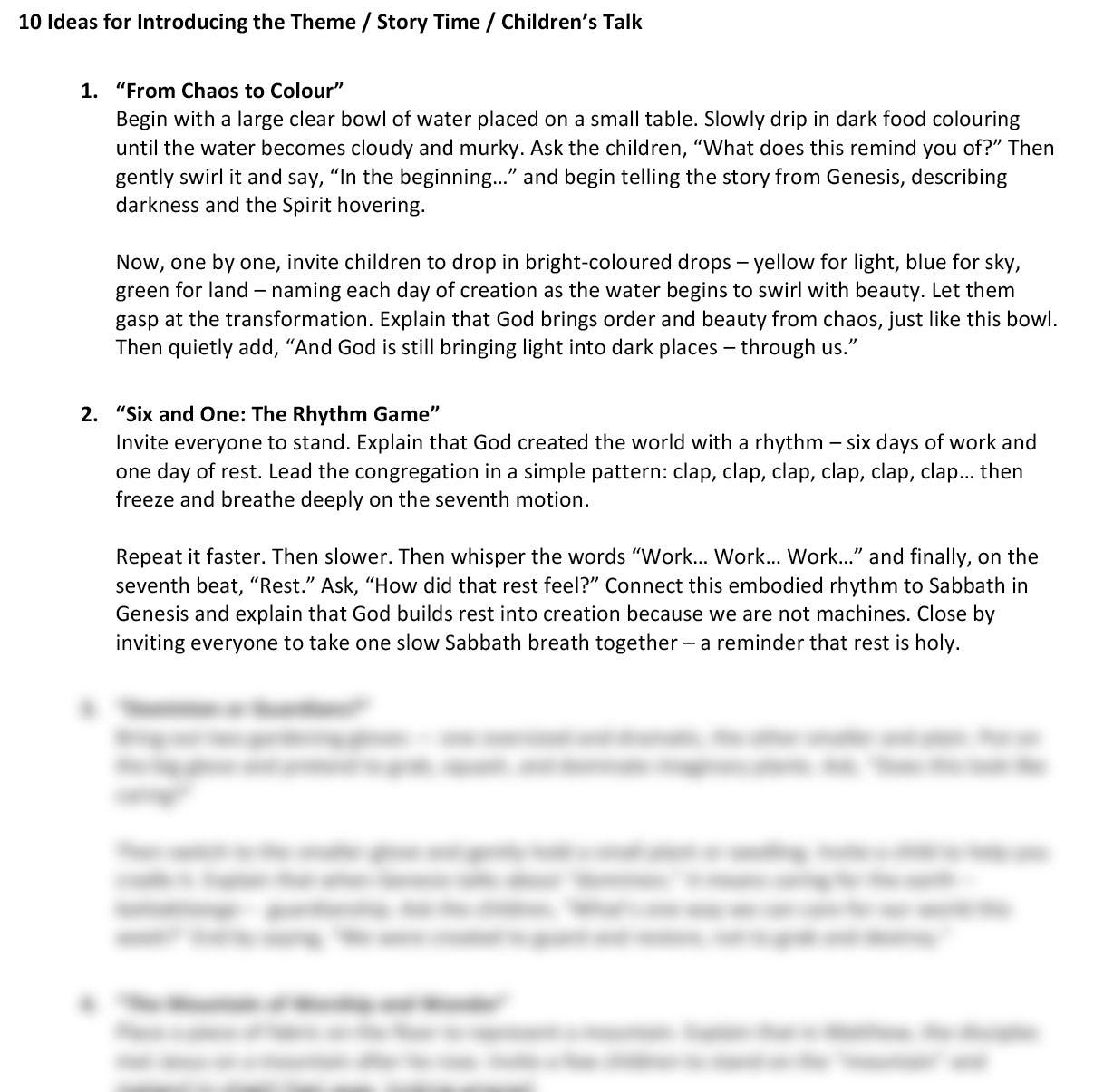 Worship at Hand
Complete Lectionary-Based Worship Services for Sundays in the Church Year
By Philip Garside
Trinity | 31 May 2026
Children's Talk Ideas