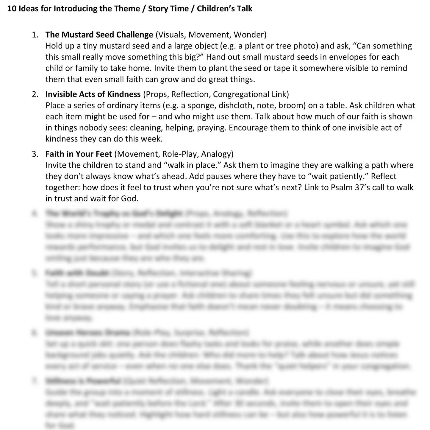 Worship at Hand
Complete Lectionary-Based Worship Services for Sundays in the Church Year
By Philip Garside
Pentecost 17 | 5 October 2025
Children's Talk ideas