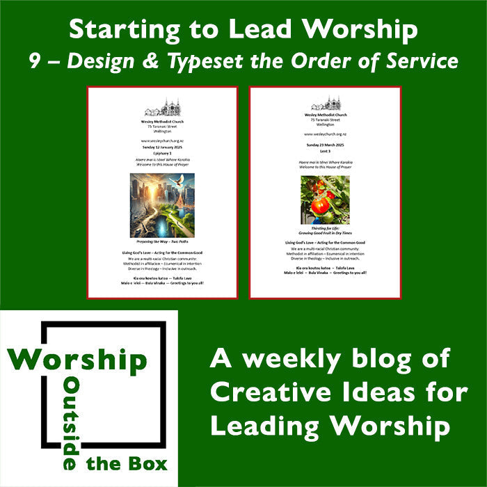 93 – Design and Typeset the Order of Service: Starting to Lead Worship series