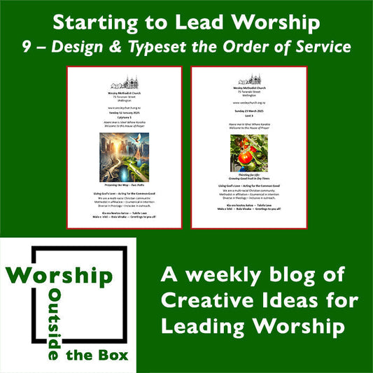93 – Design and Typeset the Order of Service: Starting to Lead Worship series