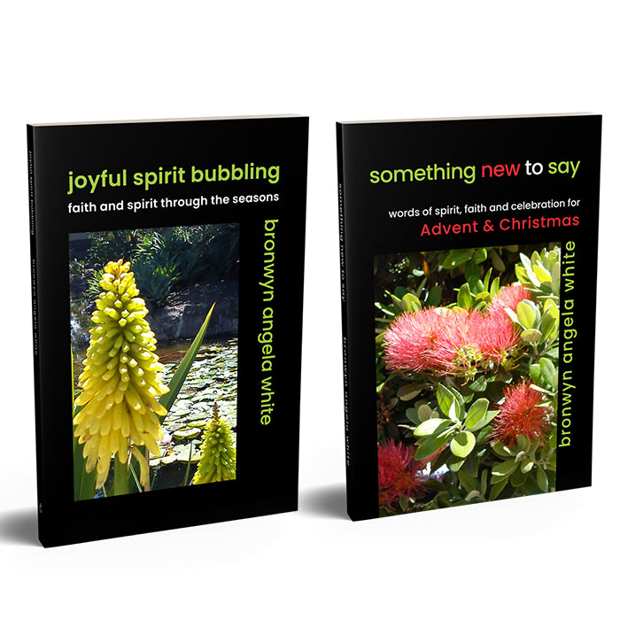 Joyful Spirit Bubbling and Something New to Say:
Two Print Book set
By Bronwyn Angela White