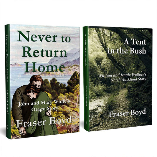 Never to Return Home and A Tent in the Bush - 2 book set - Print.