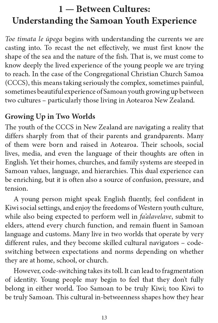 Toe Timata le Ūpega
Recasting the Net for a Living Church
By Reupena Maulolo
Page 13