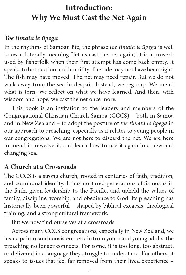 Toe Timata le Ūpega
Recasting the Net for a Living Church
By Reupena Maulolo
Page 7