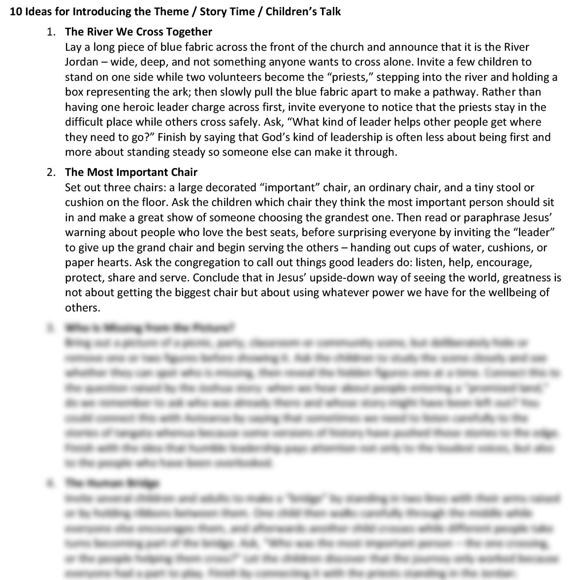 Worship at Hand
Complete Lectionary-Based Worship Services for Sundays
Digital download product
By Philip Garside
Pentecost 23 | 1 November 2026
Children's Talk ideas