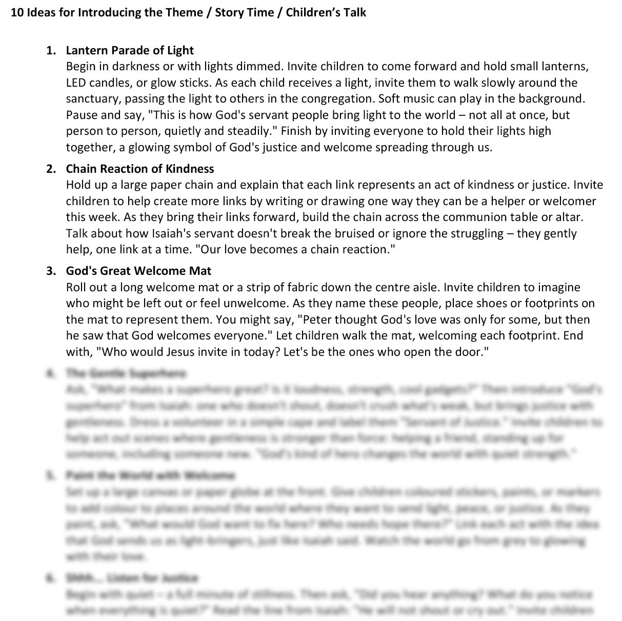 Worship at Hand
Complete Lectionary-Based Worship Services for Sundays in the Church Year
By Philip Garside
Epiphany 1 | 11 January 2026
Children's Talk Ideas