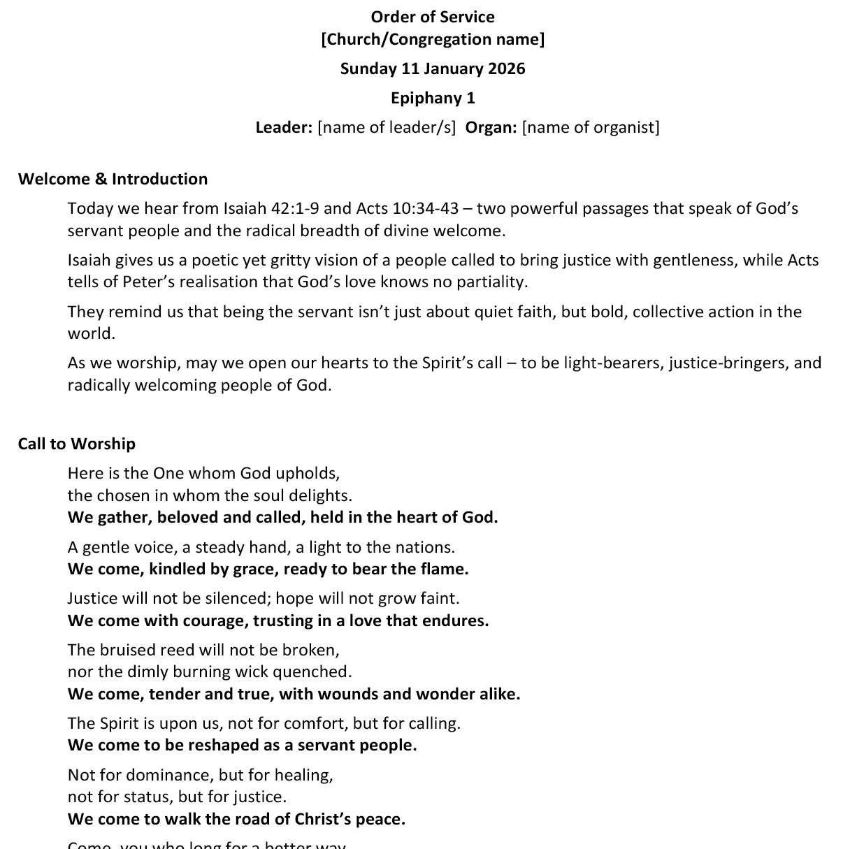 Worship at Hand
Complete Lectionary-Based Worship Services for Sundays in the Church Year
By Philip Garside
Epiphany 1 | 11 January 2026
page 1