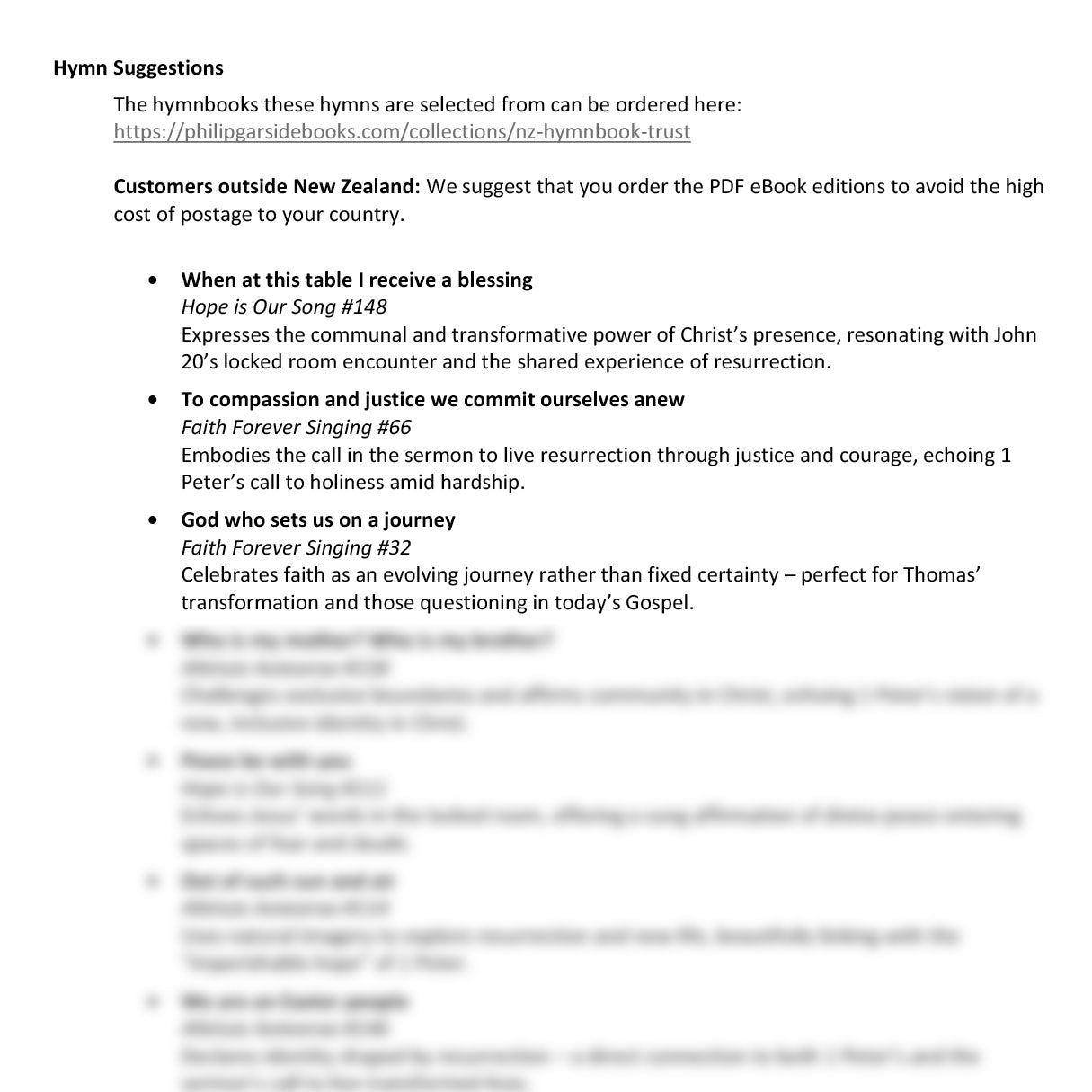 Worship at Hand
Complete Lectionary-Based Worship Services for Sundays in the Church Year
By Philip Garside
Easter 2 | 12 April 2026
Hymn Suggestions