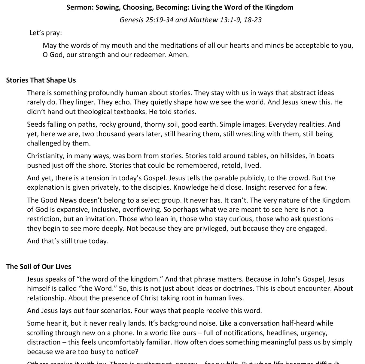 Worship at Hand – Pentecost 7 | 12 July 2026
