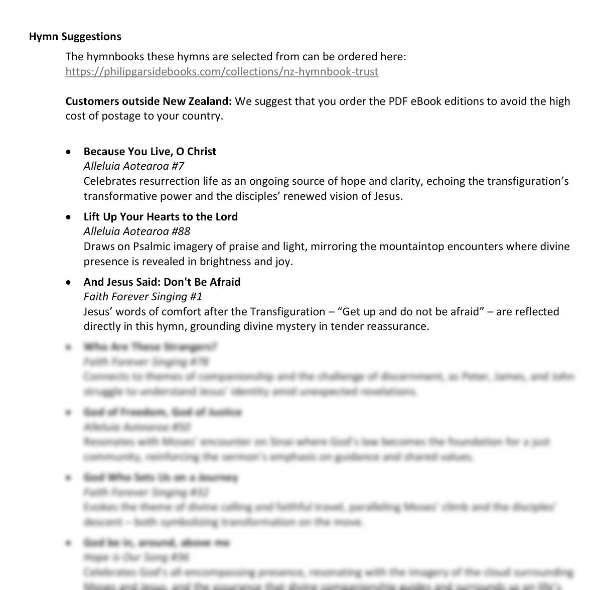 Worship at Hand
Complete Lectionary-Based Worship Services for Sundays in the Church Year
By Philip Garside
Transfiguration | 15 February 2026
Hymn Suggestions