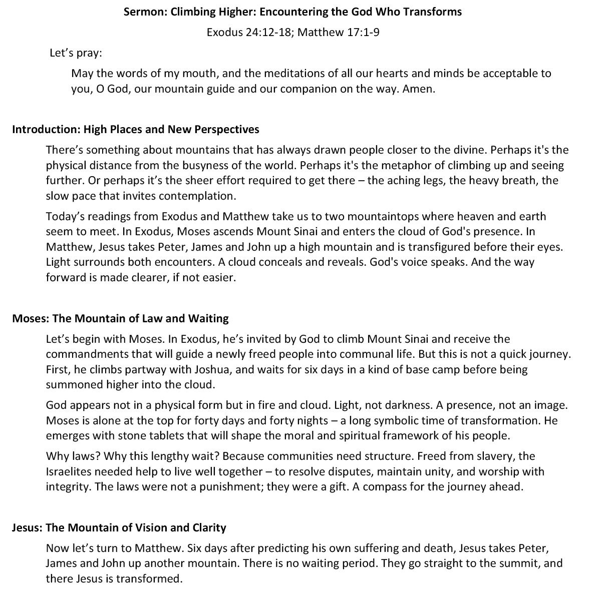 Worship at Hand
Complete Lectionary-Based Worship Services for Sundays in the Church Year
By Philip Garside
Transfiguration | 15 February 2026
Sermon