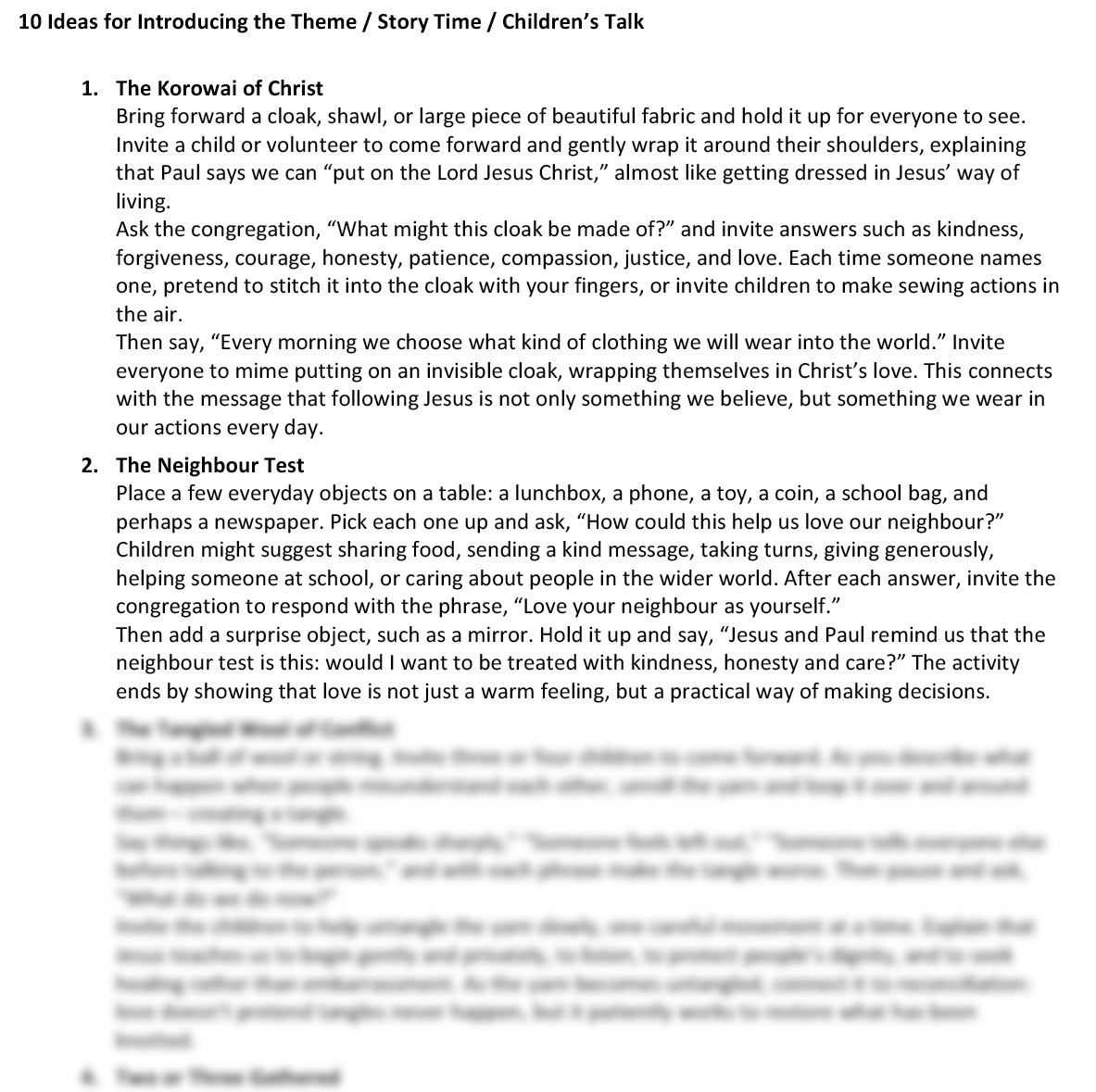 Worship at Hand
Complete Lectionary-Based Worship Services for Sundays in the Church Year
Digital download product
By Philip Garside
Pentecost 15 | 6 September 2026
Children's Talk ideas