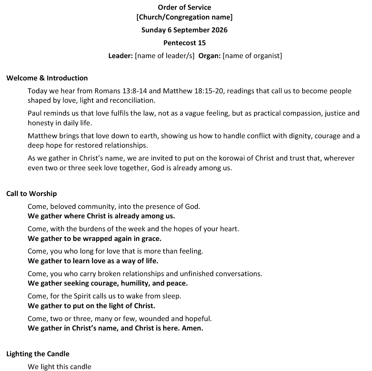 Worship at Hand
Complete Lectionary-Based Worship Services for Sundays in the Church Year
Digital download product
By Philip Garside
Pentecost 15 | 6 September 2026
Page 1