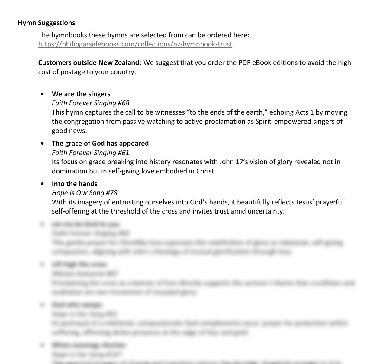 Worship at Hand
Complete Lectionary-Based Worship Services for Sundays in the Church Year
By Philip Garside
Easter 7 | 17 May 2026
Hymn Suggestions