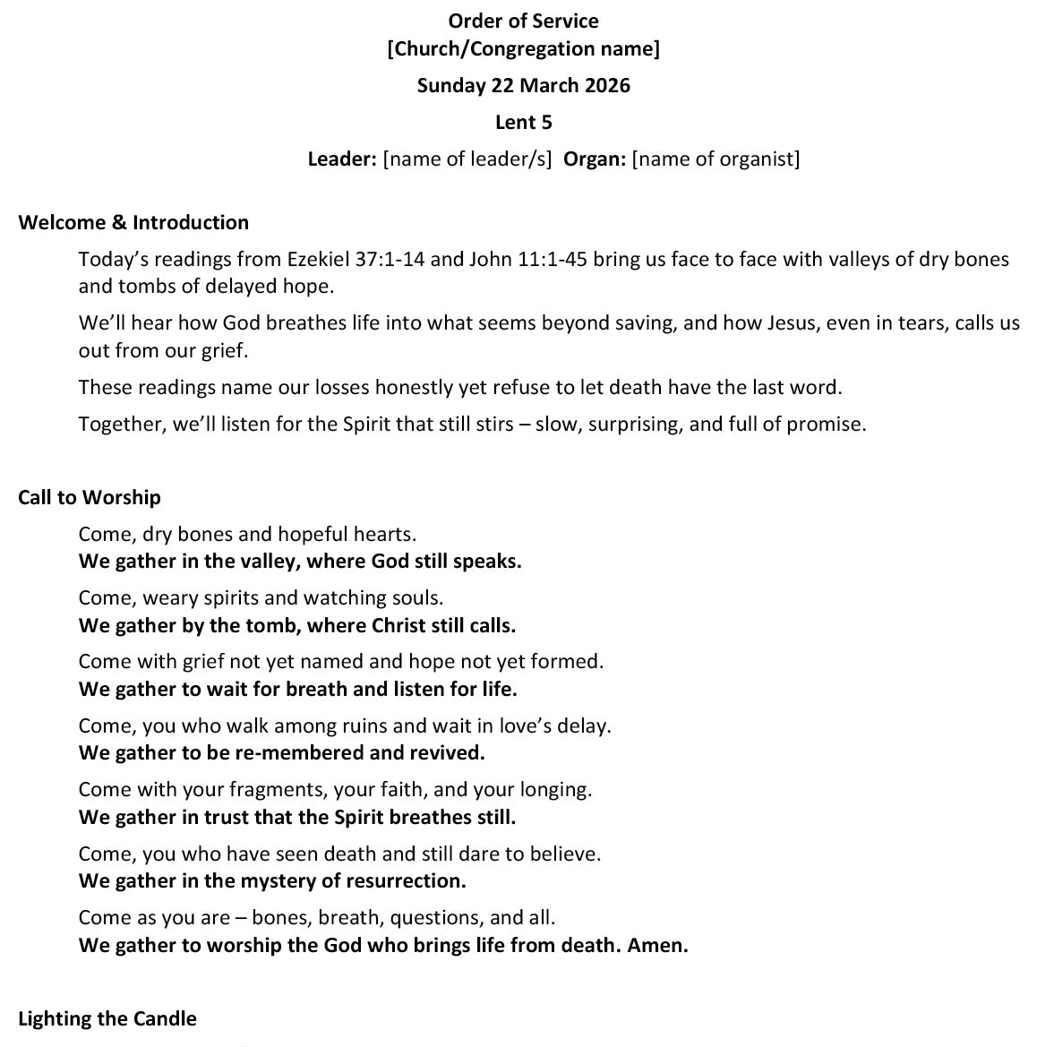 Worship at Hand
Complete Lectionary-Based Worship Services for Sundays in the Church Year
By Philip Garside
Lent 5 | 22 March 2026
page 1
