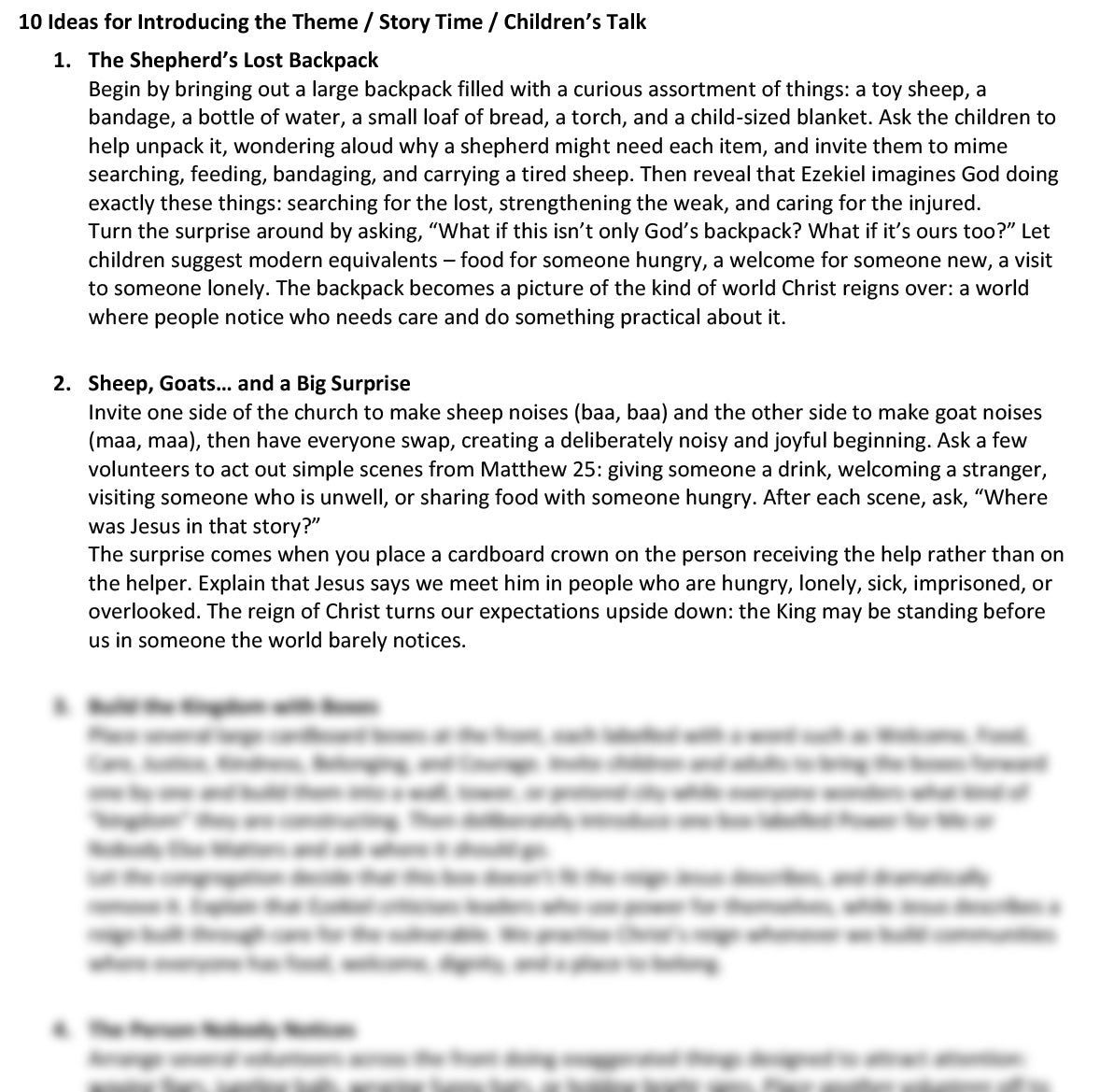 Worship at Hand
Complete Lectionary-Based Worship Services for Sundays
Digital download product
By Philip Garside
Reign of Christ | 22 November 2026
Children's Talk ideas
