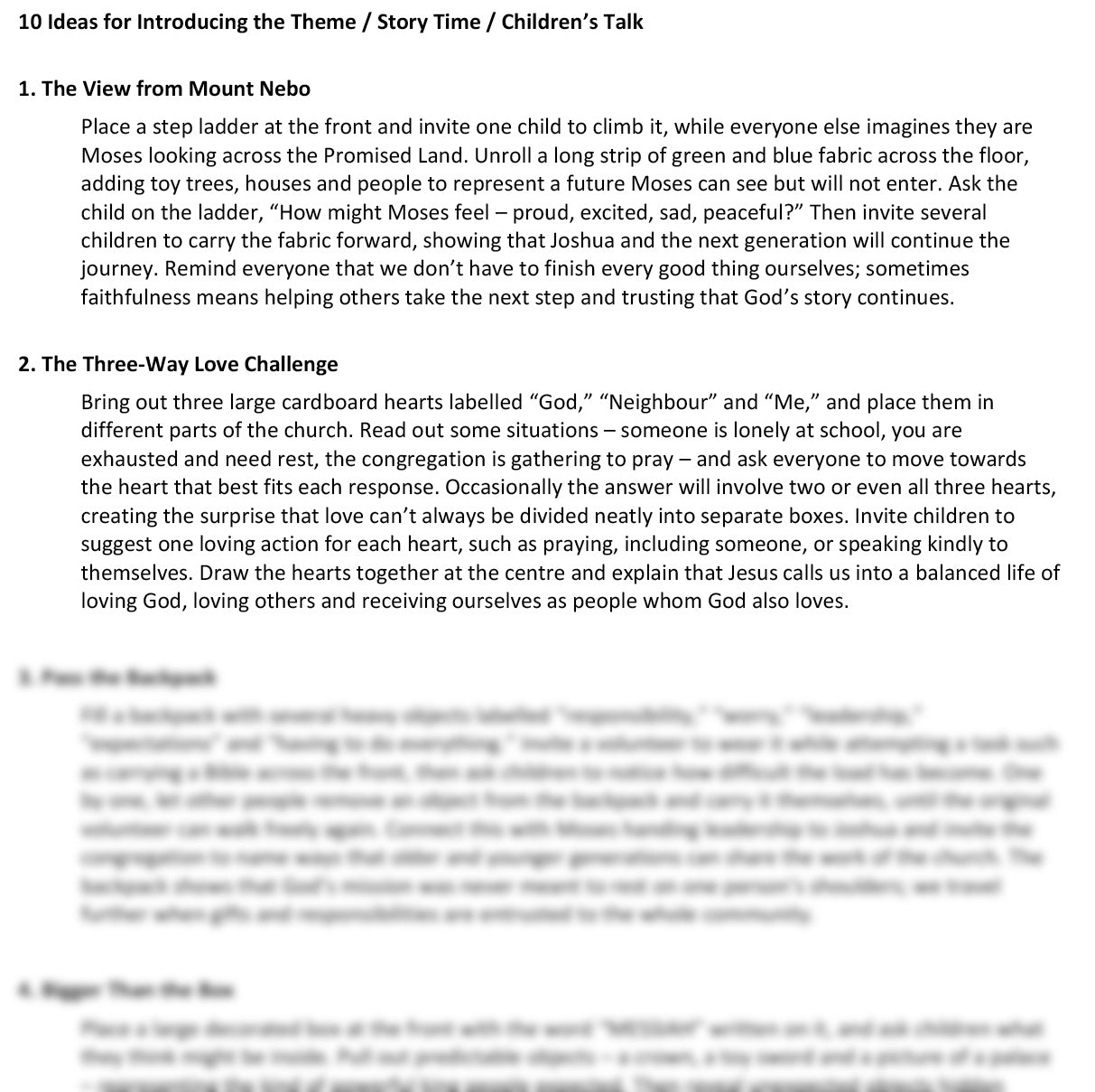 Worship at Hand
Complete Lectionary-Based Worship Services for Sundays in the Church Year
Digital download product
By Philip Garside
Pentecost 22 | 25 October 2026
Children's Talk ideas