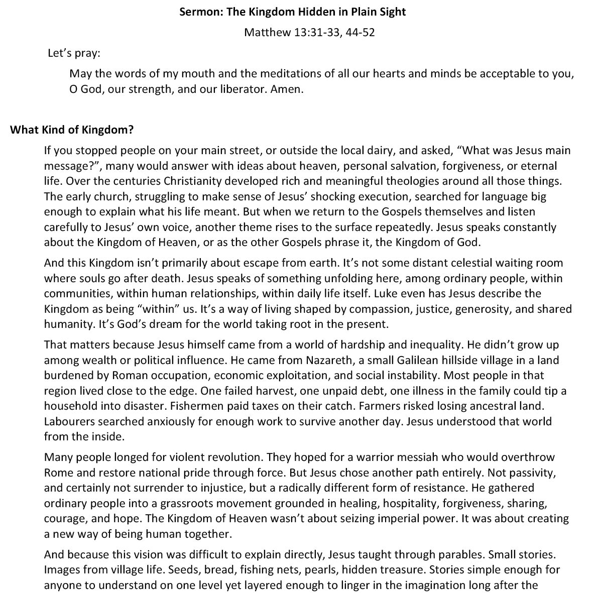Worship at Hand
Complete Lectionary-Based Worship Services for Sundays in the Church Year
By Philip Garside
Pentecost 9 | 26 July 2026
Sermon