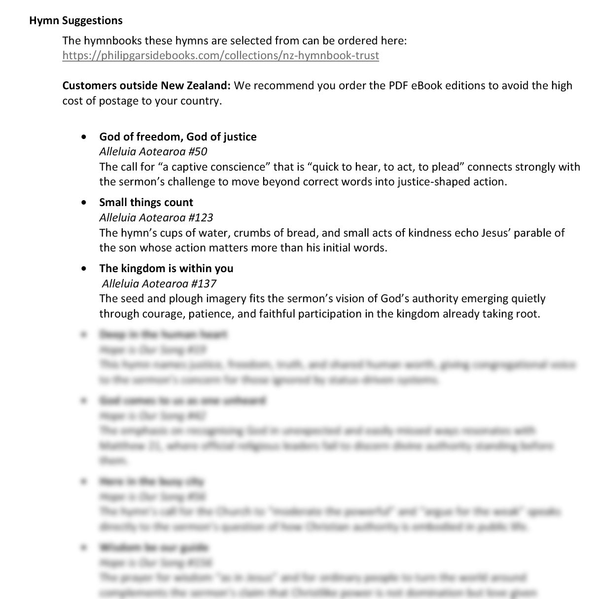 Worship at Hand
Complete Lectionary-Based Worship Services for Sundays in the Church Year
Digital download product
By Philip Garside
Pentecost 18 | 27 September 2026
Hymn Suggestions