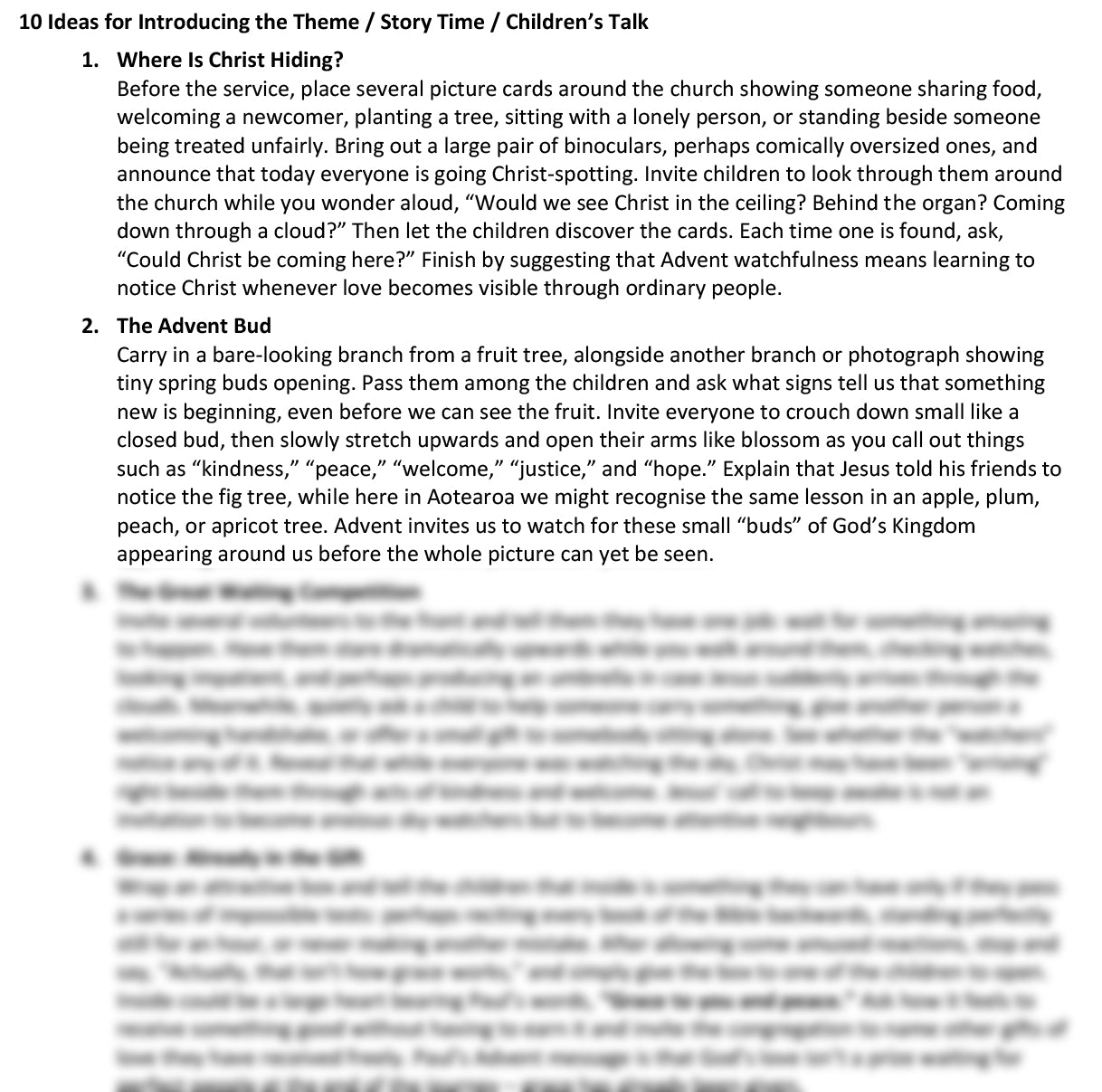 Worship at Hand
Complete Lectionary-Based Worship Services for Sundays
Digital download product
By Philip Garside
Advent 1 | 29 November 2026
Children's Talk ideas