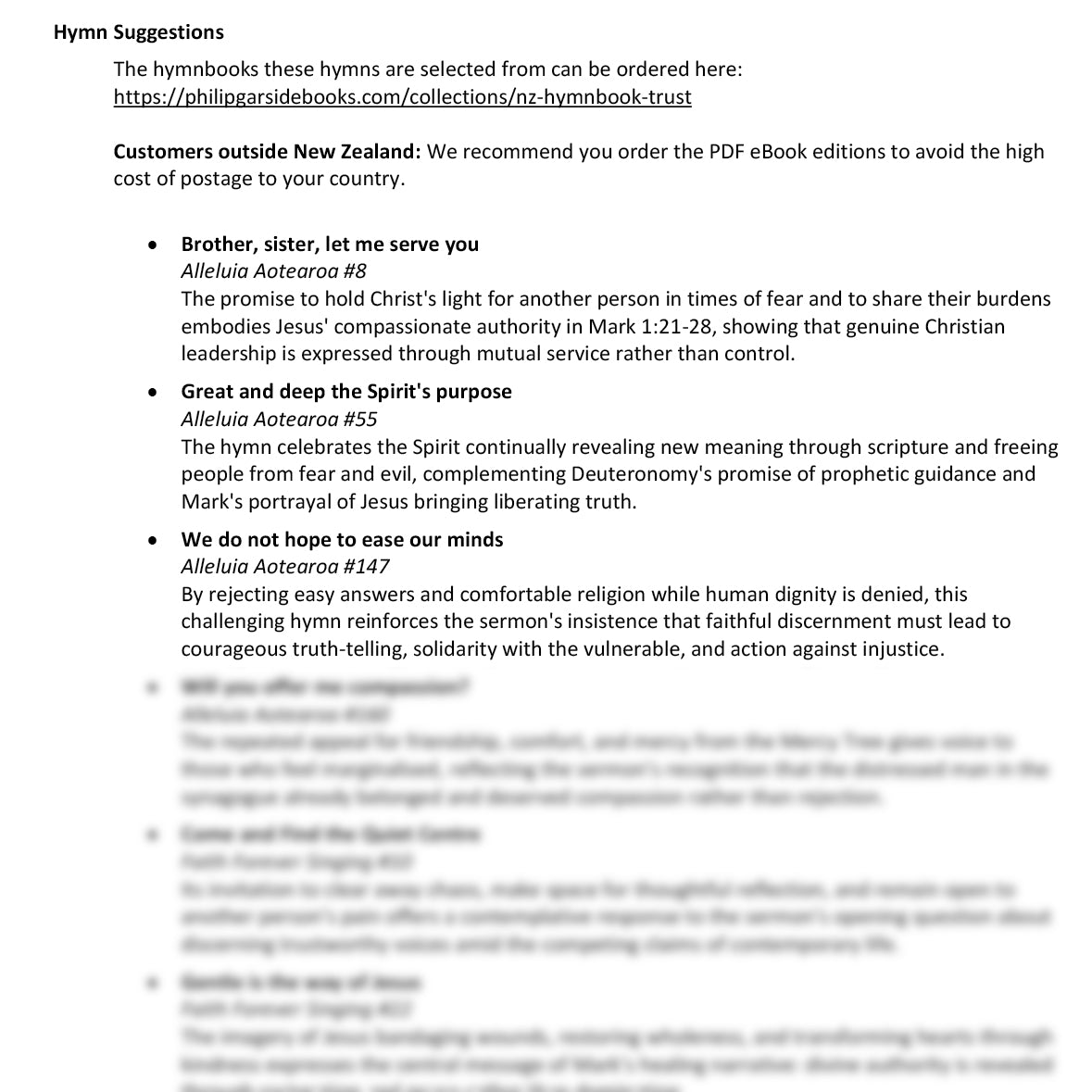 Worship at Hand
Complete Lectionary-Based Worship Services for Sundays
Digital download product
By Philip Garside
Epiphany 4 | 31 January 2027
Hymn suggestions