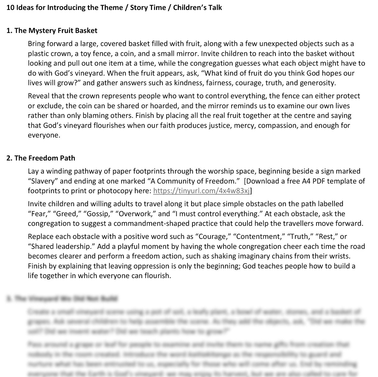 Worship at Hand
Complete Lectionary-Based Worship Services for Sundays in the Church Year
Digital download product
By Philip Garside
Pentecost 19 | 4 October 2026
Children's Talk ideas