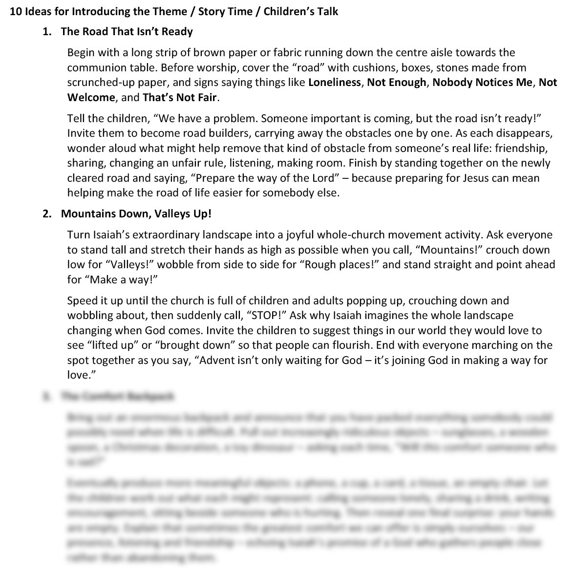 Children's Talk Ideas