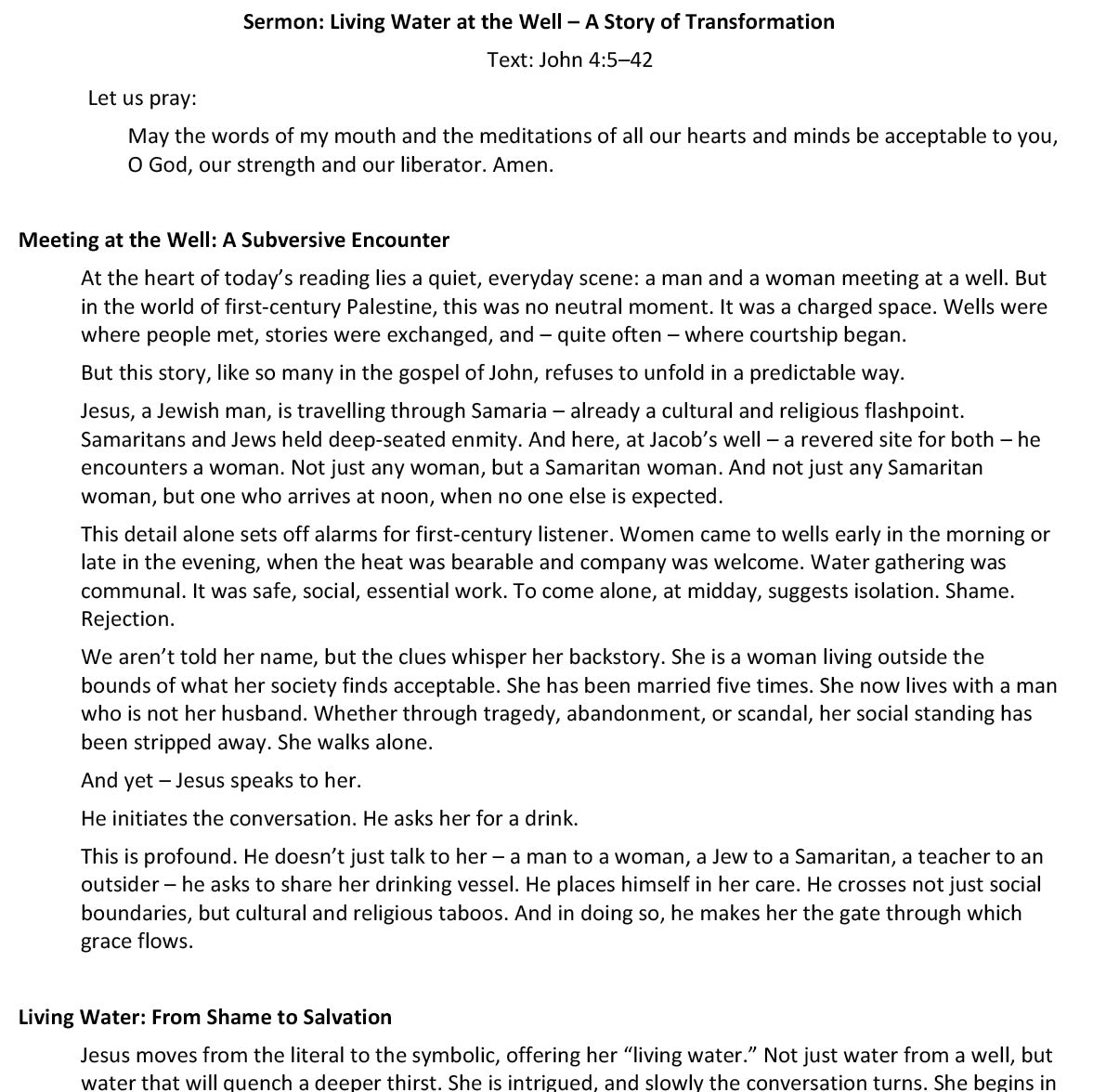 Worship at Hand
Complete Lectionary-Based Worship Services for Sundays in the Church Year
By Philip Garside
Lent 3 | 8 March 2026
Sermon